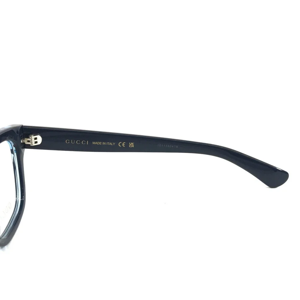 Gucci Eyeglasses Frames GG1795O 004 Polished Blue Square Full Rim 52-14-145